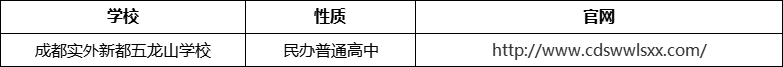 成都市成都實(shí)外新都五龍山學(xué)校官網(wǎng)、網(wǎng)址、官方網(wǎng)站